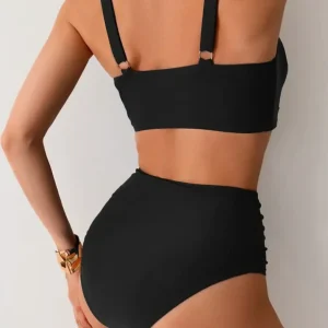 Svart bikiniunderdel med hög midja – Smickrande passform | Miliani