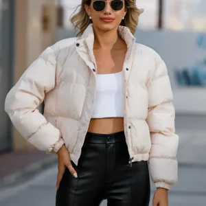 Pufferjacka med knappar