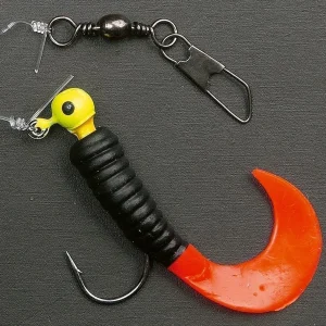 Curlytackel enkel svart/röd stl 3/0