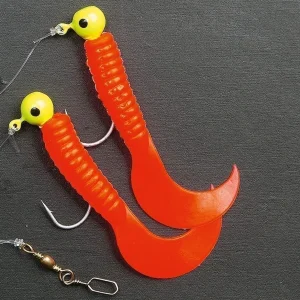 Curlytackel dubbel röd stl 1/0