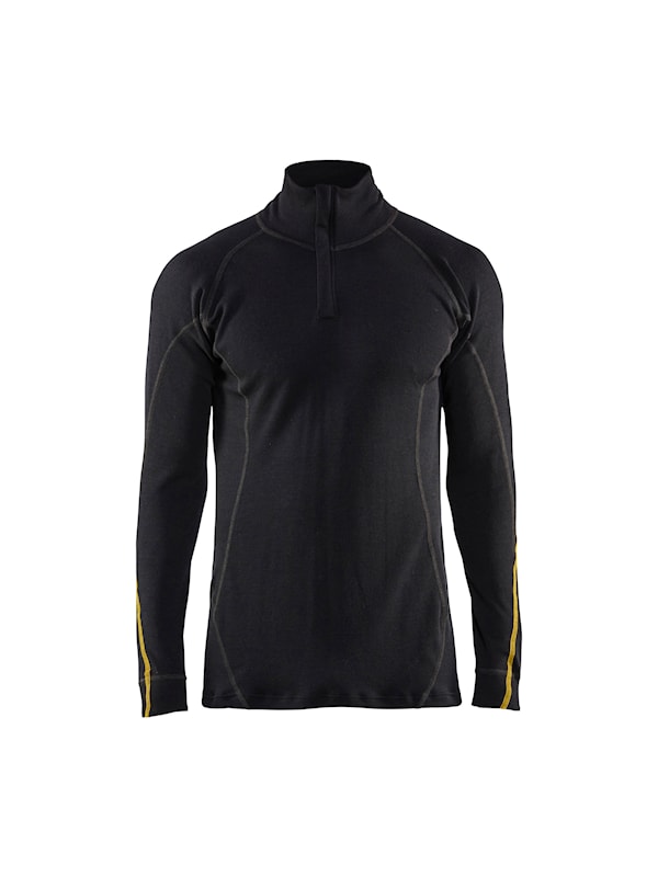 Flamskyddad underställströja half-zip, 78% merinoull - Bild 2