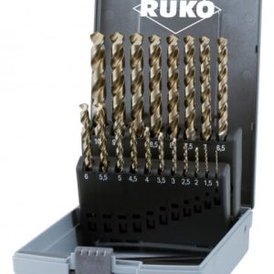 Borrsats med superborr cobolt CO5 1-10 mm. eller 1-13 mm. RUKO