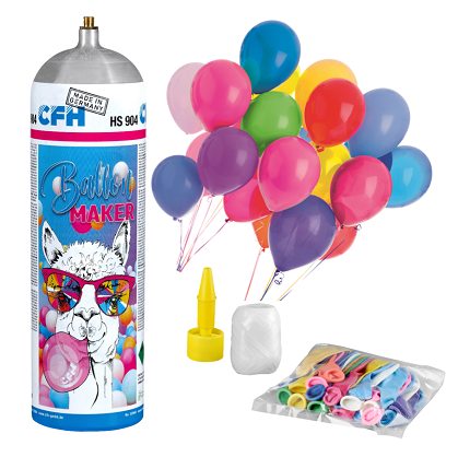CFH Heliumset med ventil och ballonger – komplett startkit - Bild 2