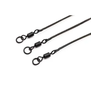 Korda Leadcore Leader Ring Swivel Weed / Silt 3 per pack - 1 m