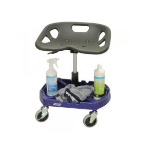 Montörstol justerbar med förvaringshylla – flexibel och praktisk stol