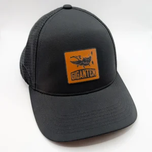 Sportfiskegiganten Keps Leather Patch Logo, Black (Mesh)