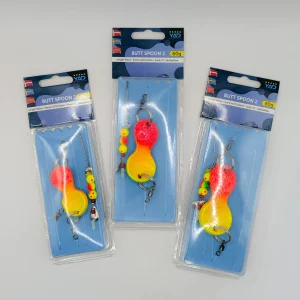 YAD Butt Spoon 2 Plattfiskrigg Red/Yellow