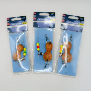 YAD Butt Spoon 2 Plattfiskrigg Copper Red Dots