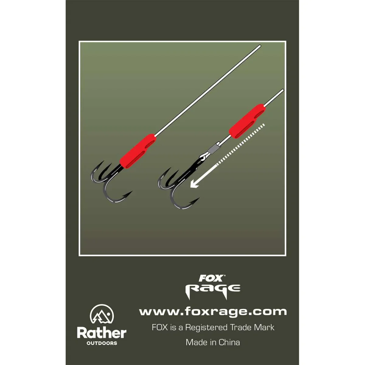 Fox Rage Predator Red Treble Hook Sleeves - Bild 3