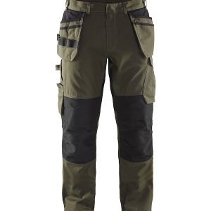 Servicebyxa med stretch och spikfickor