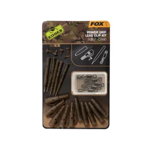 Fox Edges Camo Power Grip Lead Clip kit size 7 x 5-pack
