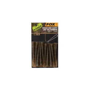 Fox Edges Camo Power grip naked tail rubbers size 7 x 10-pack