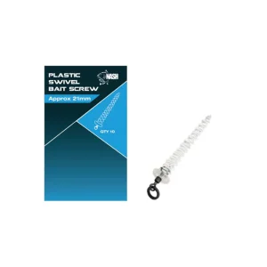 Nash Plastic Swivel Bait Screw, 10-pack