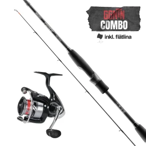 Haspelset: Select FORCE 762MH 10-30g + Daiwa RX LT 3000-C (inkl påspolad flätlina)