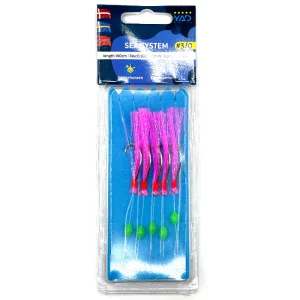YAD Sea System Sill/Makrill Häckla Pink 3/0 5-Krokar